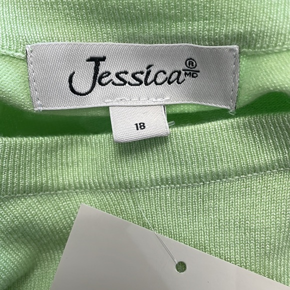 Lightweight Sweater By Jessica, Light Green, NWT  SZ 18 - Picture 7 of 9